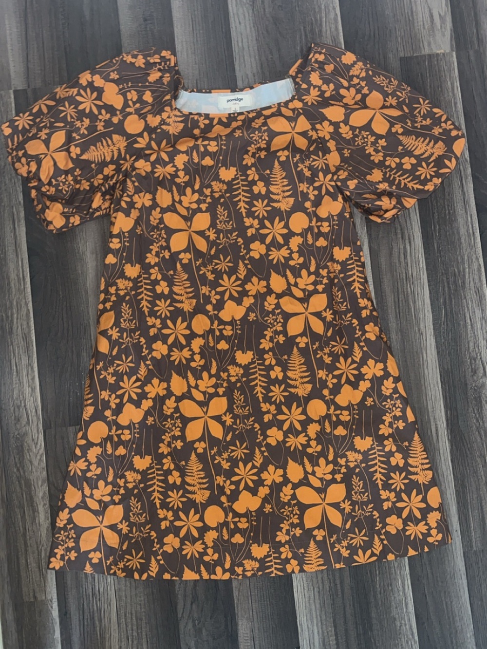 Anthropologie porridge women’s small brown and orange dress. - Picture 2 of 6